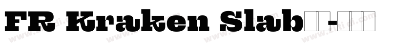 FR Kraken Slab字体字体转换